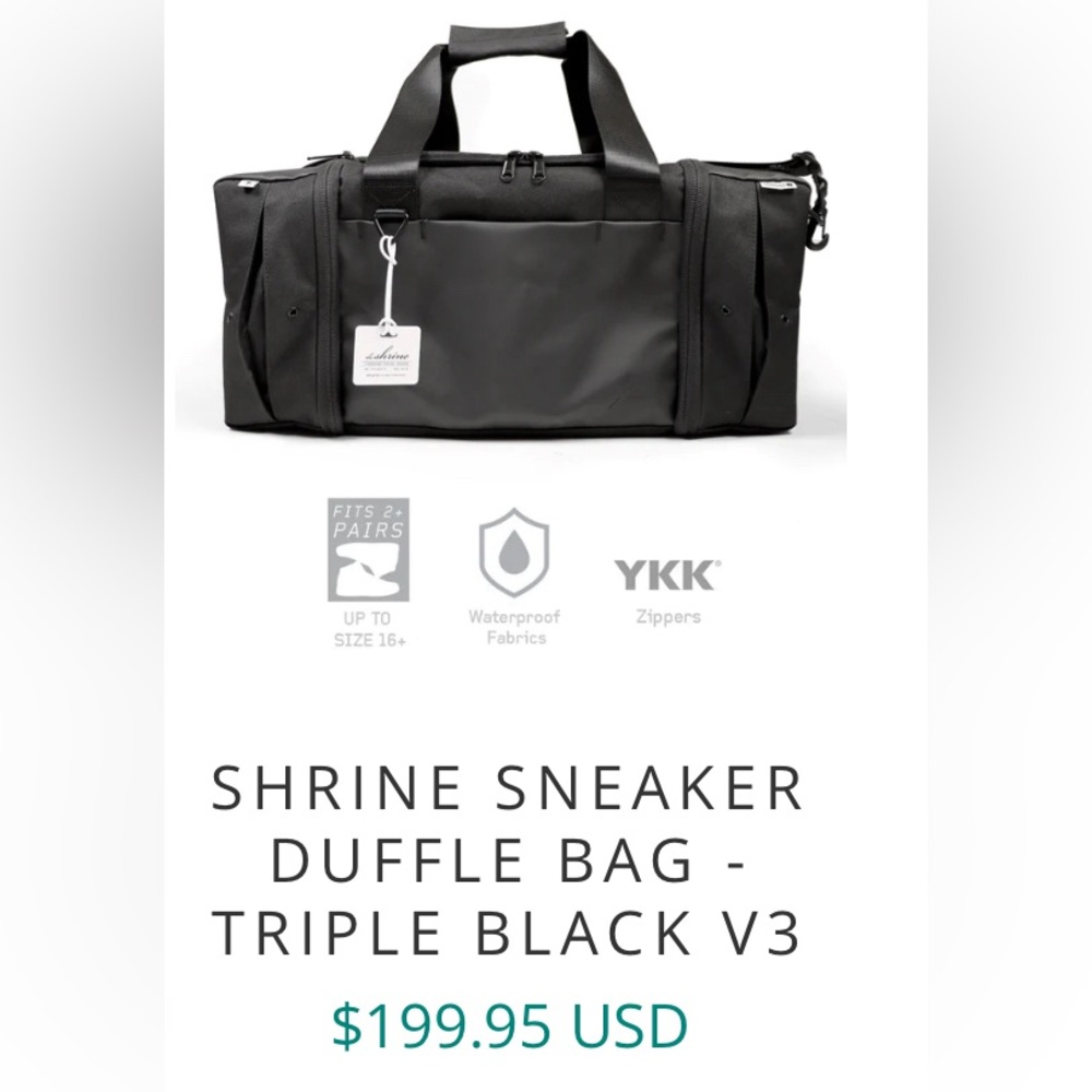NWT The shrine co duffel bag.